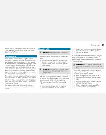 mercedes benz g-class 2021-2022 owners manual